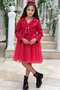 Top Suede Bottom Dreamy Tulle Fabric Girls' Red Dress with Buckle Is a Gift - 7