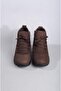 9367 Brown Genuine Nubuck Leather Orthopedic Comfort Boots - 2