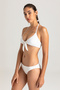 TIE FRONT BIKINI BRIEFS WHITE