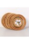 6-Piece Rattan Hand Knitted - Ceramic Coasters - 3