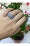 Fan Model Baguette and Zircon Stone Ring - Adjustable Women's Ring - Gift - 2