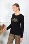 Fashion Line Women Combed Cotton Long Sleeve Pajamas Suit 4129 - 3