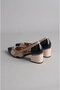 Select 6083 genuine leather heel women's shoe (heel height: 6 cm) black- mink - 5