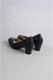 Select 5116 genuine leather comfort heel women's shoe black - 5