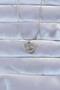 316L Silver Color Zircon Stone Embroidered Eye Detail Necklace Tj-Bko9285