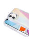 iPhone 12 Case Airbag Colorful Back Surface Bead Design Zore Sand Dune Cover - Transparent - 5