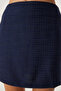 Mini Tweed Skirt Dark Blue Lul0006 - 4