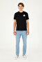 Men's Regular Fit Crew Neck Black T-Shirt 50287037-Vr046 - 4