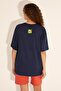 Men's Comfort Fit Crew Neck Navy Blue T-Shirt 50287046-Vr033 - 4