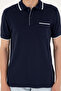 Men's Regular Fit Polo Neck Navy Blue T-Shirt 50287108-Vr033 - 6