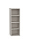 Wooden Storage Display Shelves 4-Tier Freestanding, Box Shelves, Light Grey
