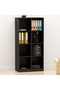 Wooden Display Shelves with 8 Storage Compartment, Freestanding Files, Showpieces, Black - 2