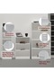 Wooden Storage Display Shelves 3-Tier Freestanding, White - 4