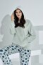 Soft Kangaroo Pocket Hooded Velvet Women's Tracksuit Set