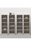 Wooden Storage Display Shelves 5-Tier Freestanding, Light Grey - 5