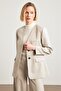 Beige Asymmetrical Jacket with Closure and Pocket Detail - 4