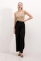 6633 High Waist Wide Leg Trousers - Black - 5