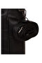 Genuine Leather Luxury Large Size Black Women's Hand, Shoulder and Long Strap Bag - 3