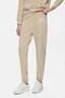 Jules Dark Beige Comfortable Cotton Embroidered Standard Fit Women's Sweatpants