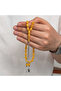 Silver Tasseled Clamping Amber Prayer Beads