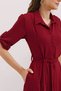 Women's Burgundy Belted Shirt Dress 2442 - 3