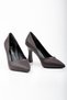 Brown Heeled Shoes Goblet Heeled Shoes Casual Shoes Black Stiletto New Season 9 cm - 6