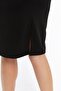 Black Color Crepe Fabric Long Sleeve Double Breasted Collar Dress - 8