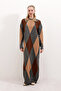 15861 Long Knitwear Dress - Gray