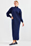 15839 Full-Length Knitwear Dress - D.Navy Blue - 4