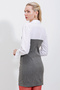 2474 Shirt Detail Mini Dress - Anthracite - 5
