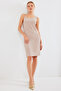 2496 Model Biscuit Knitted Dress with Chain Detail - 4