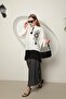 Viscose Fabric Black and White Striped Dressed Pants Double Set - 2