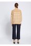 Organic Cotton Wool Blended Striped Camel Knitwear - 5