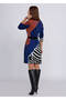 Intarsia Jacquard Patterned Multicolored Knitwear Tunic - 3