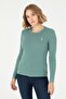 Women's Mint Crew Neck Basic Sweater Eli̇fsu Buti̇khome Tr