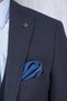 Men's Slim Fit Pointed Collar Dark Navy Blue Vest Suit - 4