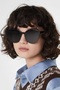 Nia Women's Black Ultra Light Oval Uv400 Sunglasses - 2