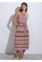 Halter Neck Cinnamon Lilac Knitwear Dress - 2