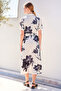 2213 Short Sleeve Viscose Dress - Ecru - 6