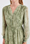 2137 Model Green Patterned Chiffon Dress - 5