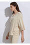 Organic Cotton Cream Color Knitwear Top - 3