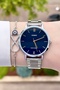 Women's Wristwatch with Navy Blue Dial and Metallic Color Band, 24 Months Warranty - 4
