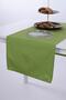 Linen Runner Stain Resistant Fabric Green 40x140 - 2