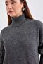 15891 Sweater Skirt Knitwear Two-Piece Set - Anthracite - 5