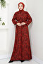 Patterned Dress with Elastic Cuffs 2476Hbs932-M Tile - 3