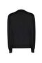 Black V-Neck Basic Knitwear Women's Sweater - 5