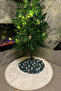 Christmas Pine Tree Foot Cover Washable Fabric with Velcro 65x65