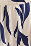 8028 Patterned Long Skirt - Navy Blue - 6