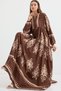 2423 Authentic Patterned Dress - Dark Brown