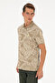 Men's Regular Fit Polo Collar Khaki T-Shirt 50288319-VR027